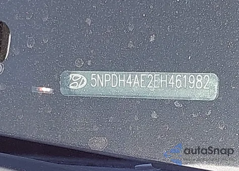 2014 Hyundai Elantra Se from USA, damaged, VIN 5NPDH4AE2EH461982